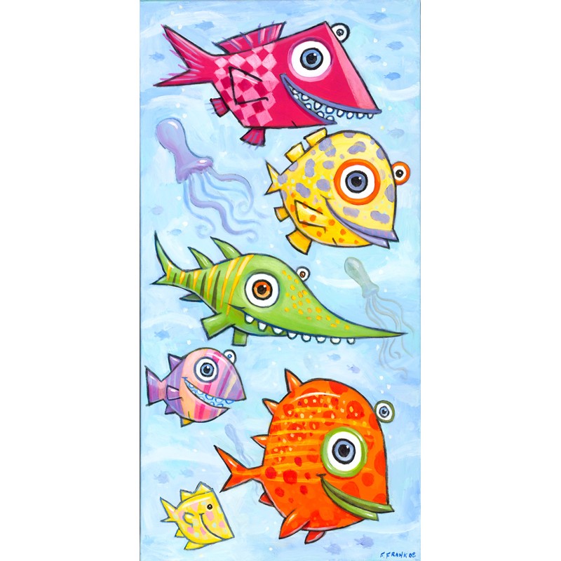 "Swimming in the Blue Lagoon" Giclée Print on Canvas "Swimming in the Blue Lagoon" Giclée Print on Canvas